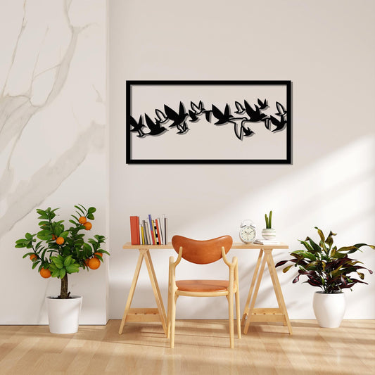 Metal Bird Wall Decor: Modern Minimalist Art