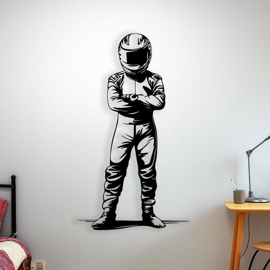 Formula One Racer Metal Wall Art: Motorsport Inspired Decor, Unique Birthday Gift