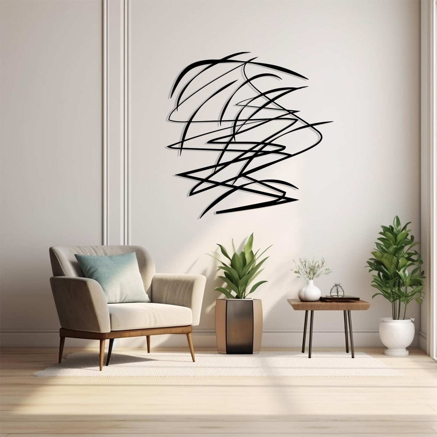 Abstract Metal Wall Art - Geometric Modern Decor - Unique Birthday Gift