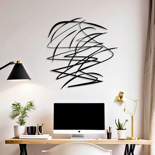 Abstract Metal Wall Art - Geometric Modern Decor - Unique Birthday Gift