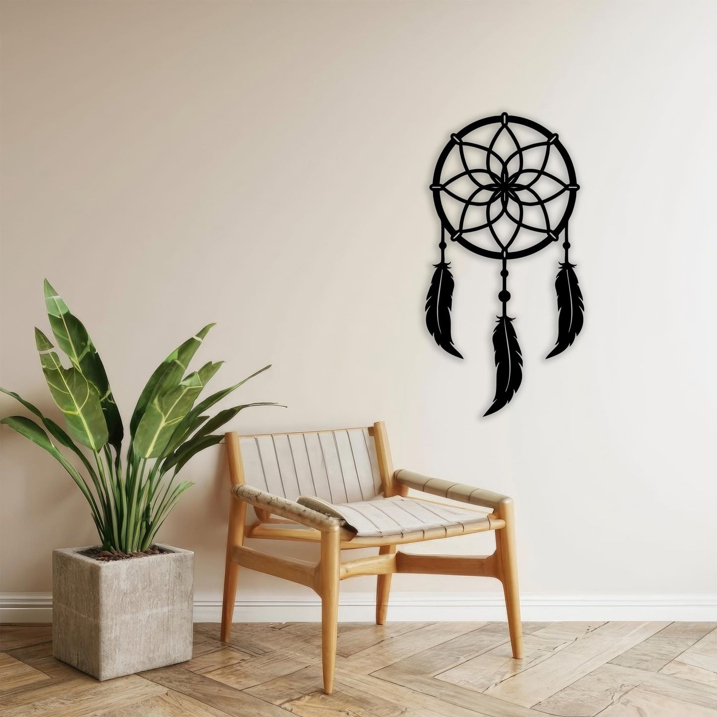 Dreamcatcher Black Metal Wall Art: Boho Feather Decor for Bedrooms, Unique Birthday Gifts