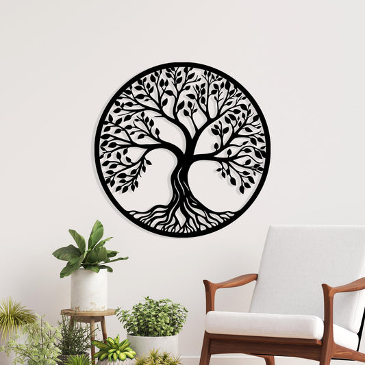 Tree of Life Metal Wall Art - Boho Spiritual Decor for Living Room, Housewarming Gift