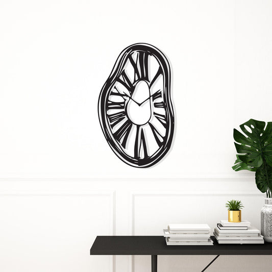 Melted Clock Wall Art: Salvador Dali Inspired Metal Sculpture