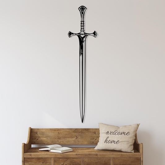 Large Metal Sword Wall Art | Medieval Fantasy Decor | Knight Weapon Sign | Man Cave Gift